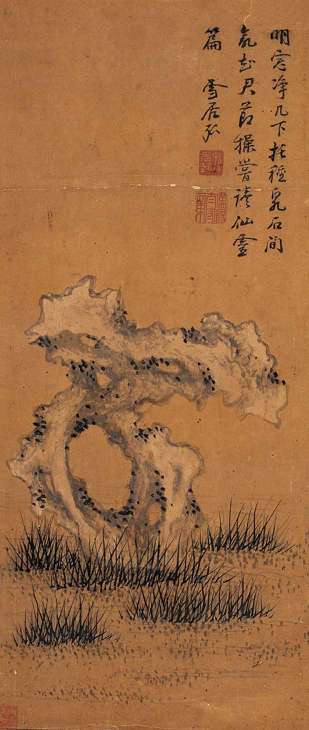 0444 石玲珑 立轴 纸本设色
