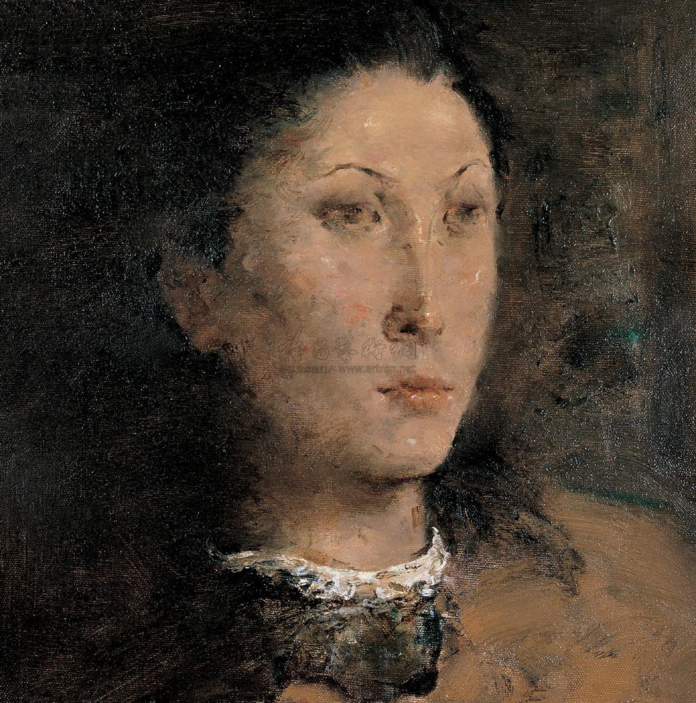 1740 2005年作 《女人头像》之二 布面油画