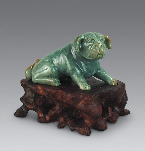 【清 翡翠狗摆件】拍卖品_图片_价格_鉴赏_珠宝翡翠_雅昌艺术品拍卖网