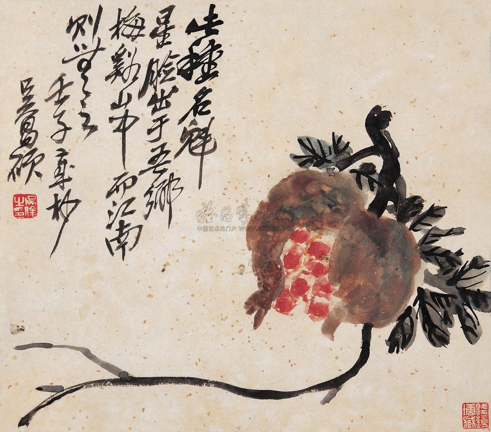 0241 1912年作 石榴 立轴