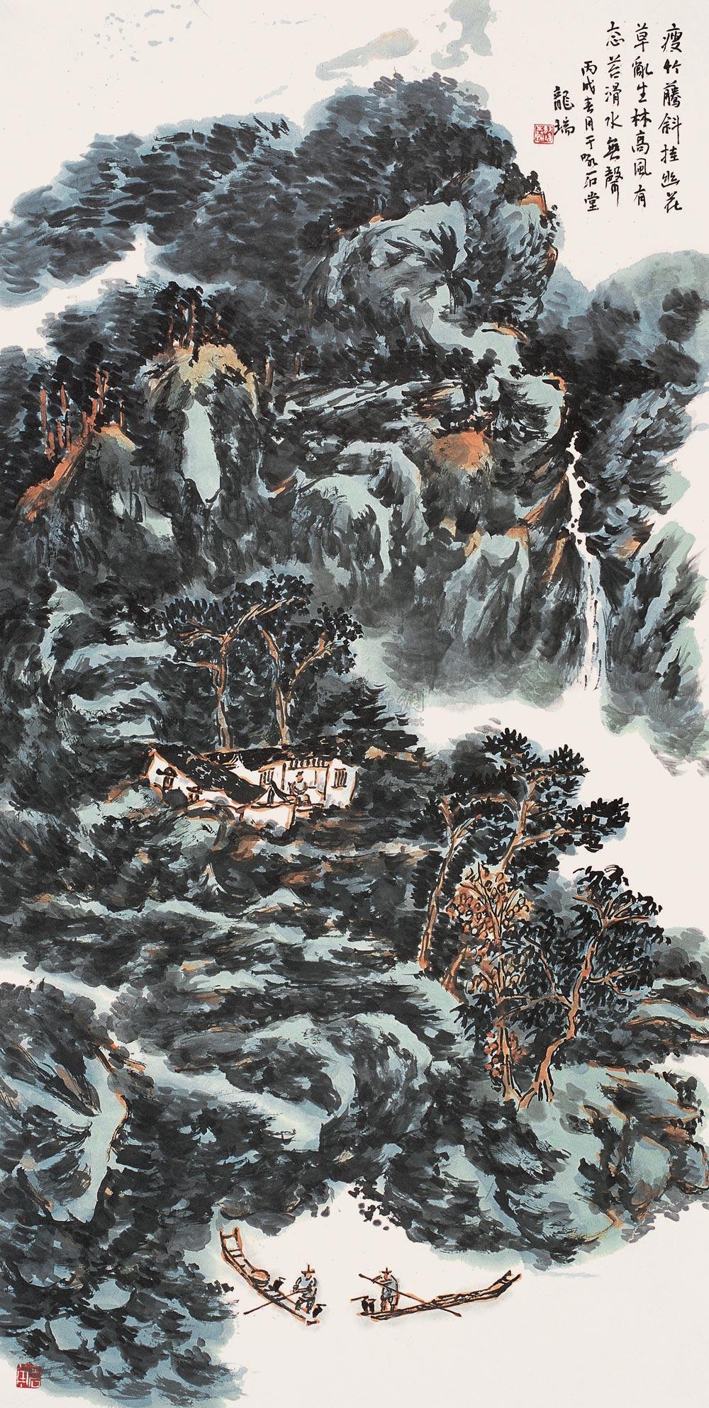0161 2006年作 山居多图 镜心 设色纸本