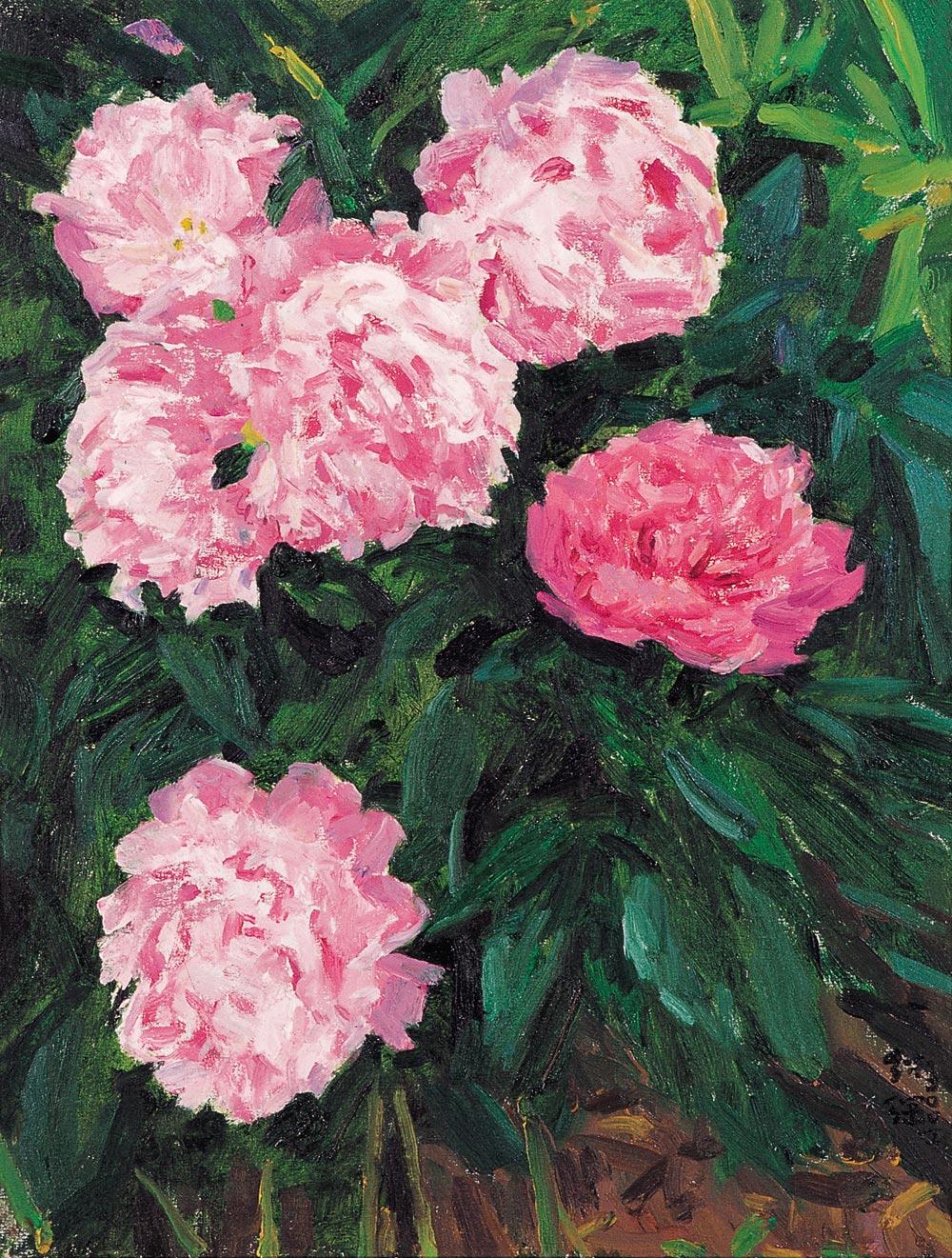 0065 2005年作 芍药 布面油画