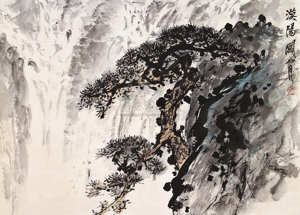 0259 劲松图 镜心 设色纸本