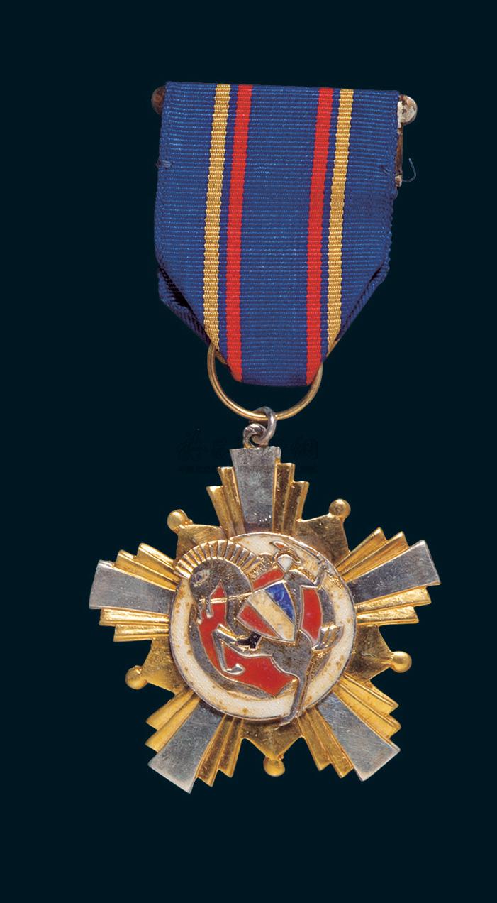 2952 民国时期国民政府忠勇勋章襟绶一枚