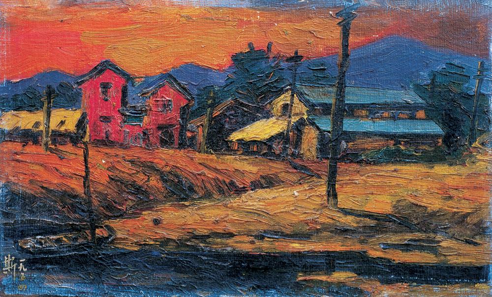 0076 1954年作 晨曦 布面油画