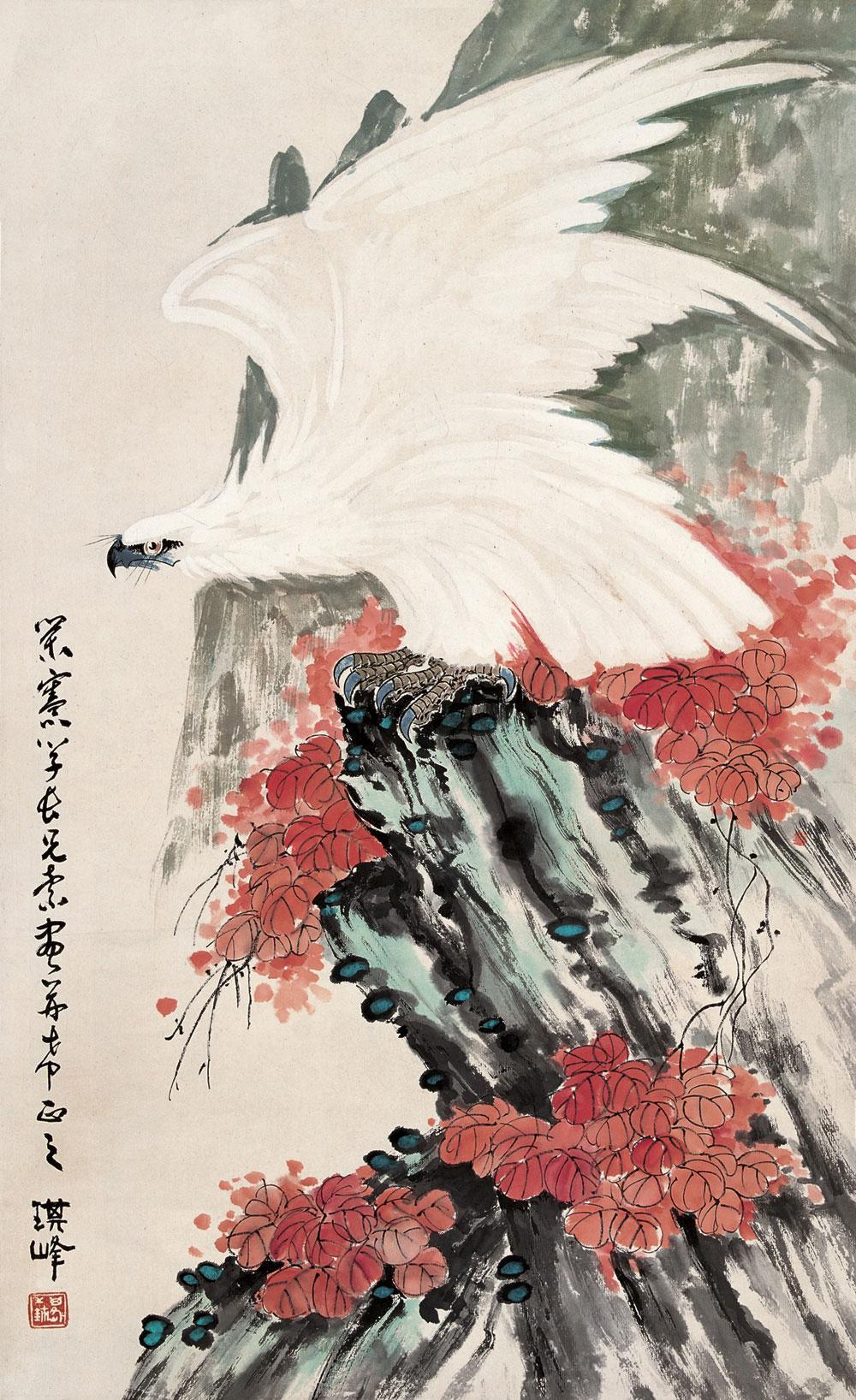 0760 白鹰 立轴 纸本