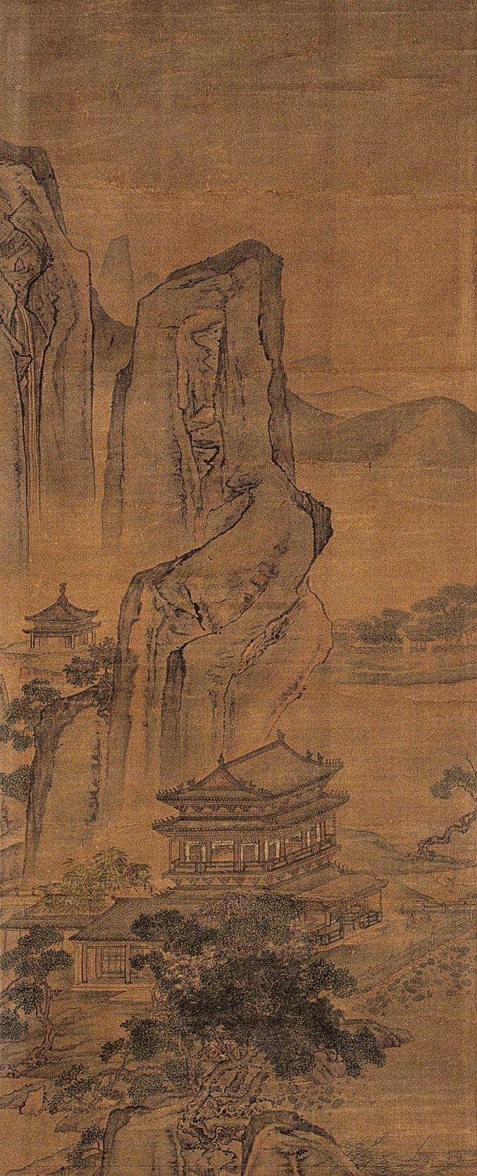 0371 仙山图 立轴 设色绢本
