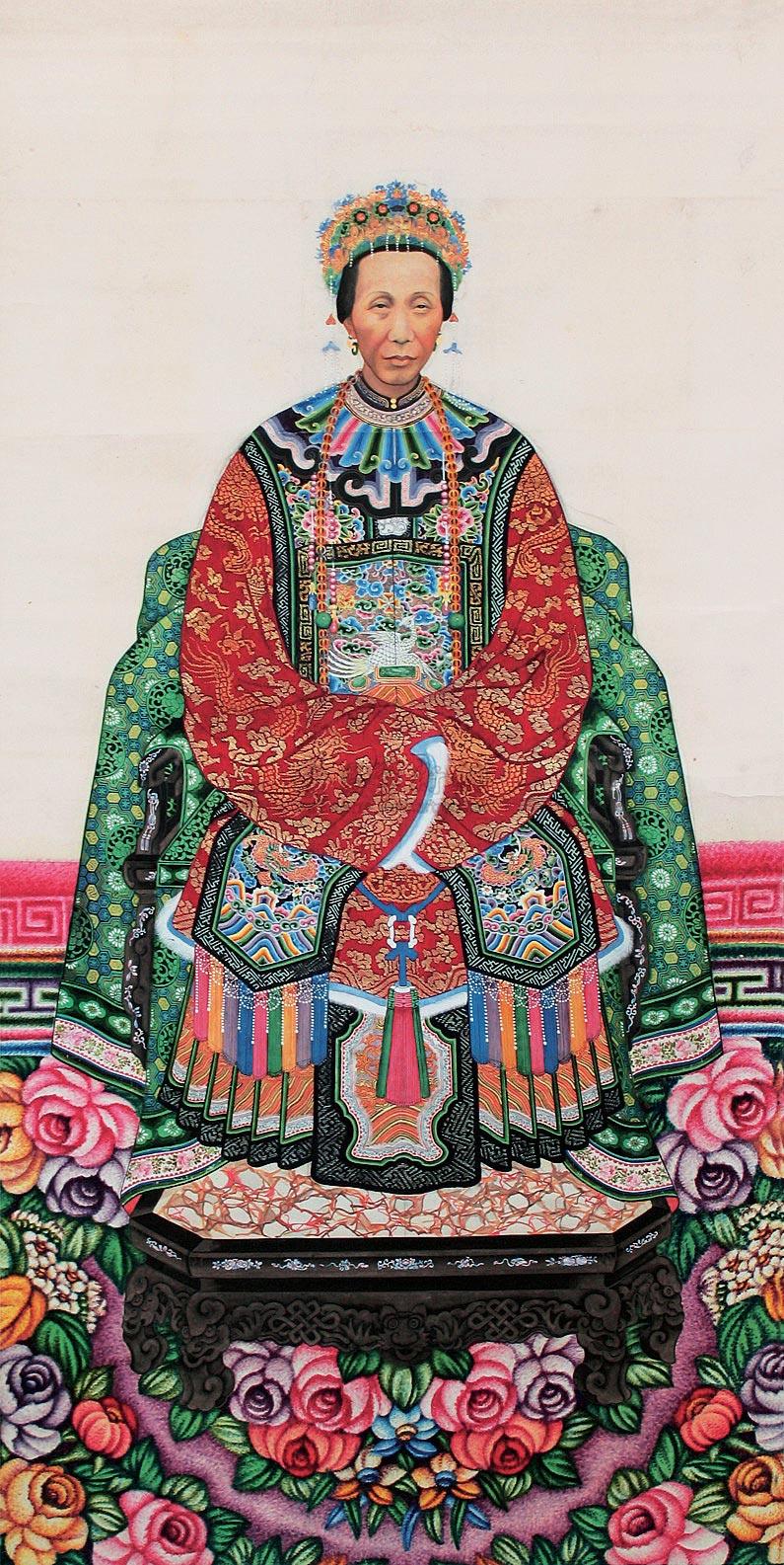 0268 太婆像 立轴 设色纸本