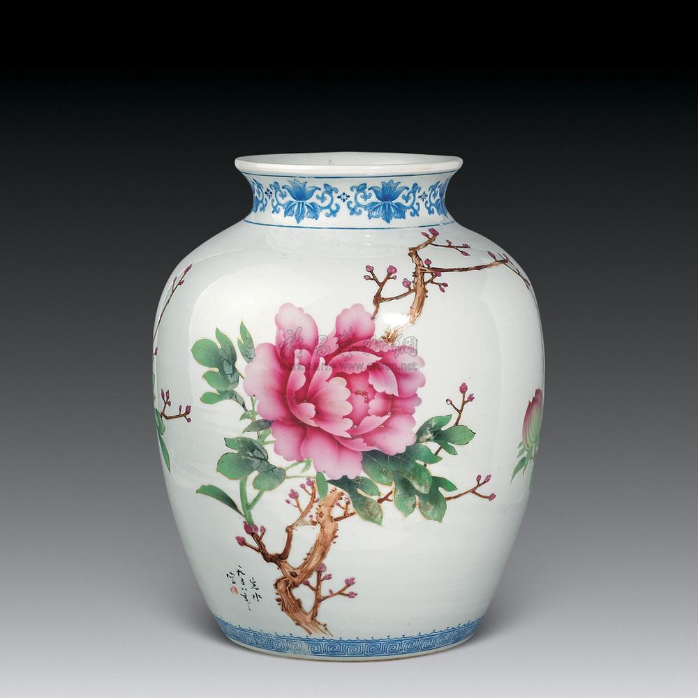 【陈先水刷花花卉纹瓶】拍卖品_图片_价格_鉴赏_现当代及其它瓷器