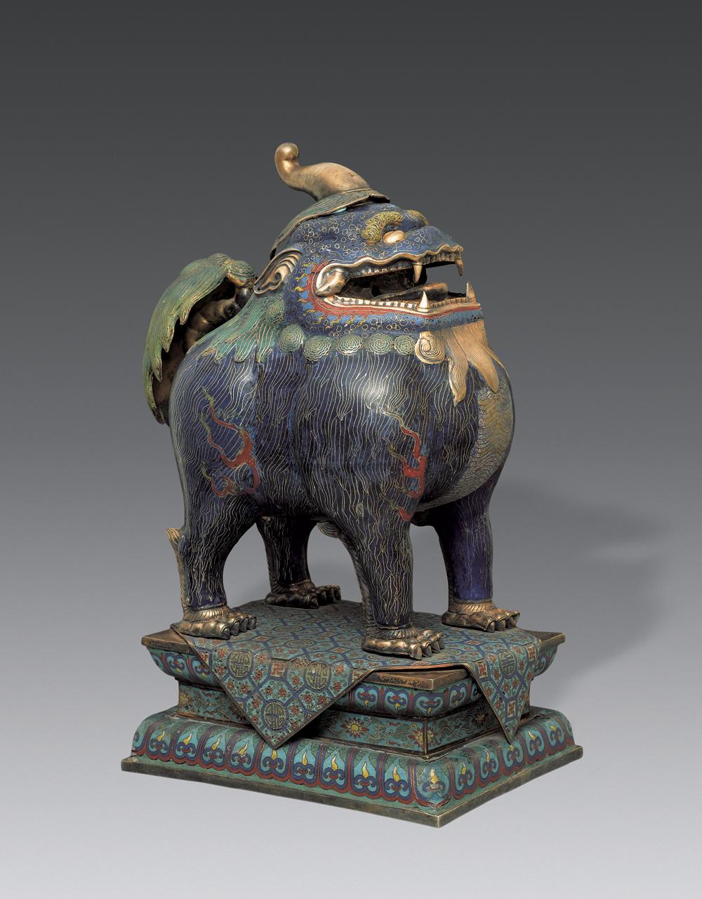 1559 明晚期 银胎掐丝珐琅甪端