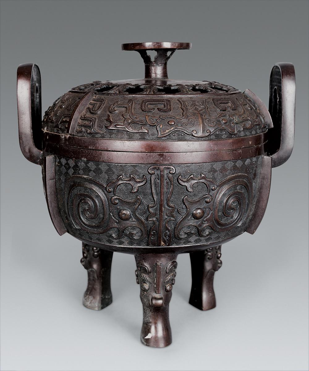 【清 铜兽面纹鼎式炉】拍卖品_图片_价格_鉴赏_铜器_雅昌艺术品拍卖网