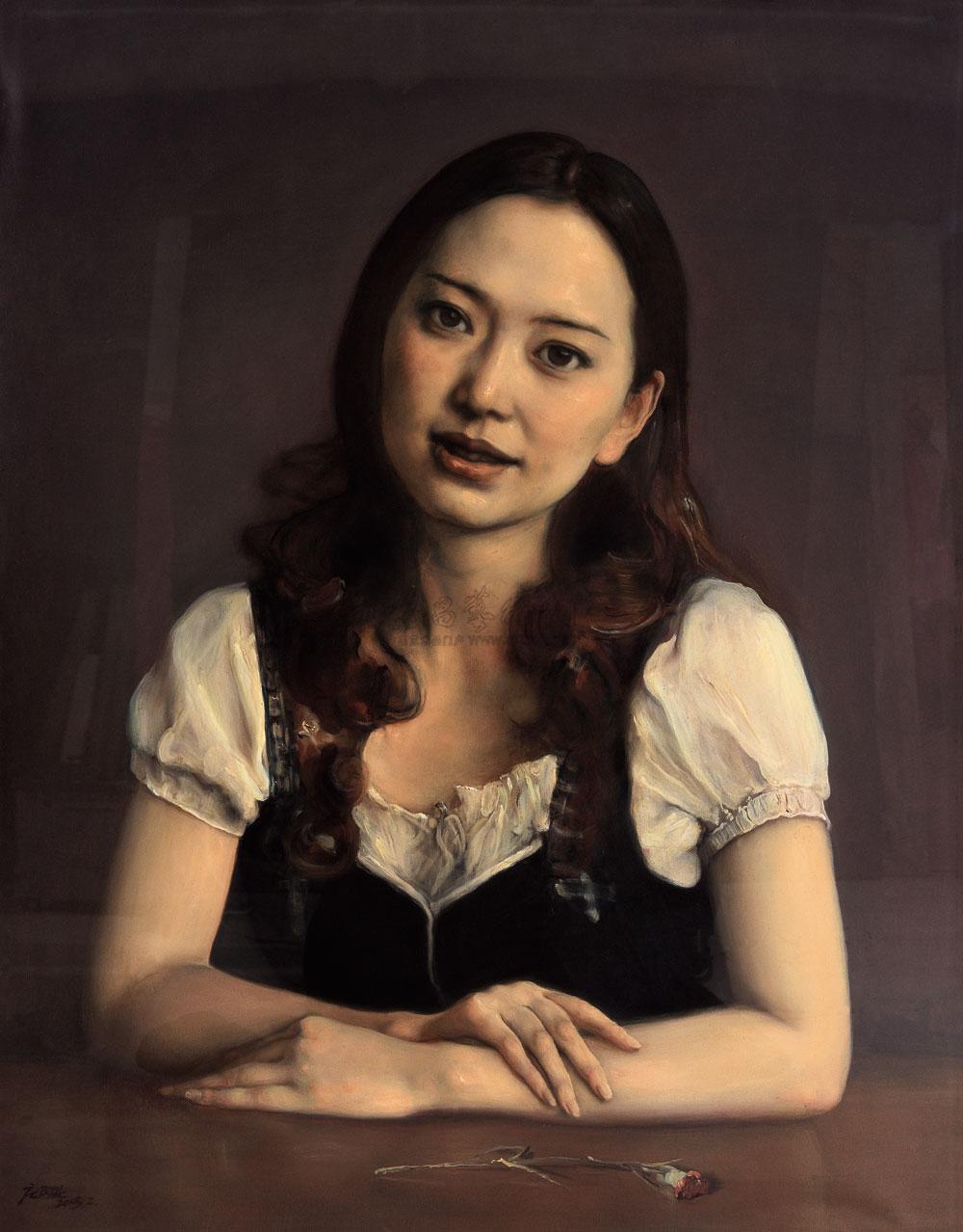0996 2005年作 少女肖像 布面油画