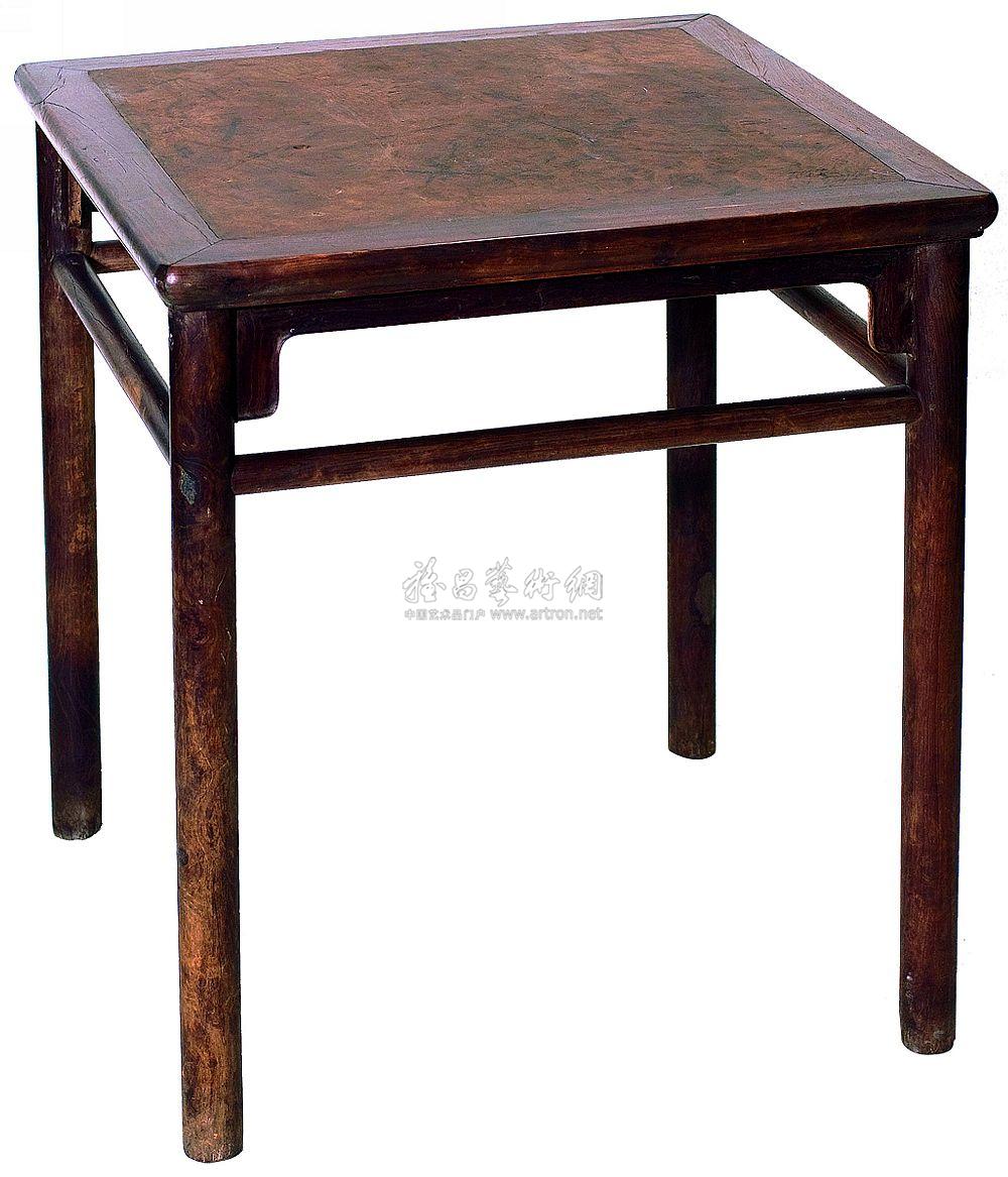 【柞榛嵌瘿木面明式书房桌】拍卖品_图片_价格_鉴赏_古典家具其它