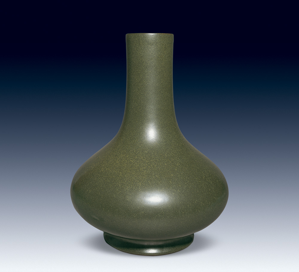 【清乾隆 茶叶末釉荸荠瓶】拍卖品_图片_价格_鉴赏_清代单色釉瓷器
