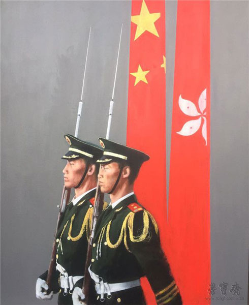 赵以夫 共和国卫士 油画 152122cm