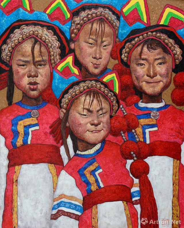 《白族小合唱团》   油画 160×130cm