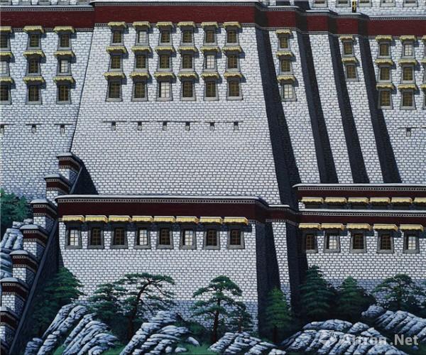 《布达拉宫》局部  刘毅 3x8.4m  2016年 布面丙烯