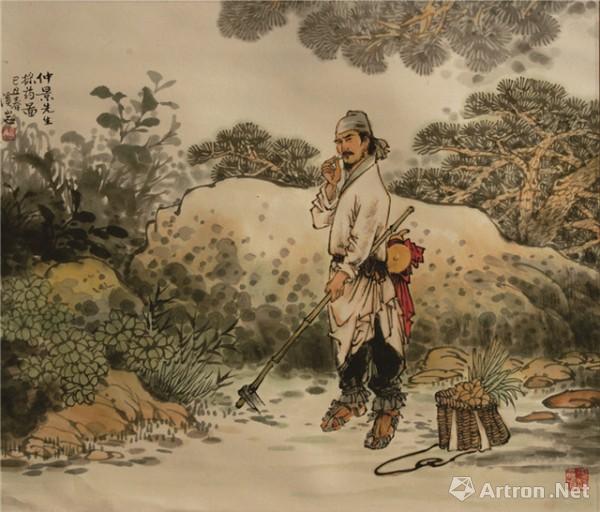 《仲景先生采药图》  乔溪岩 68x62cm 2009年