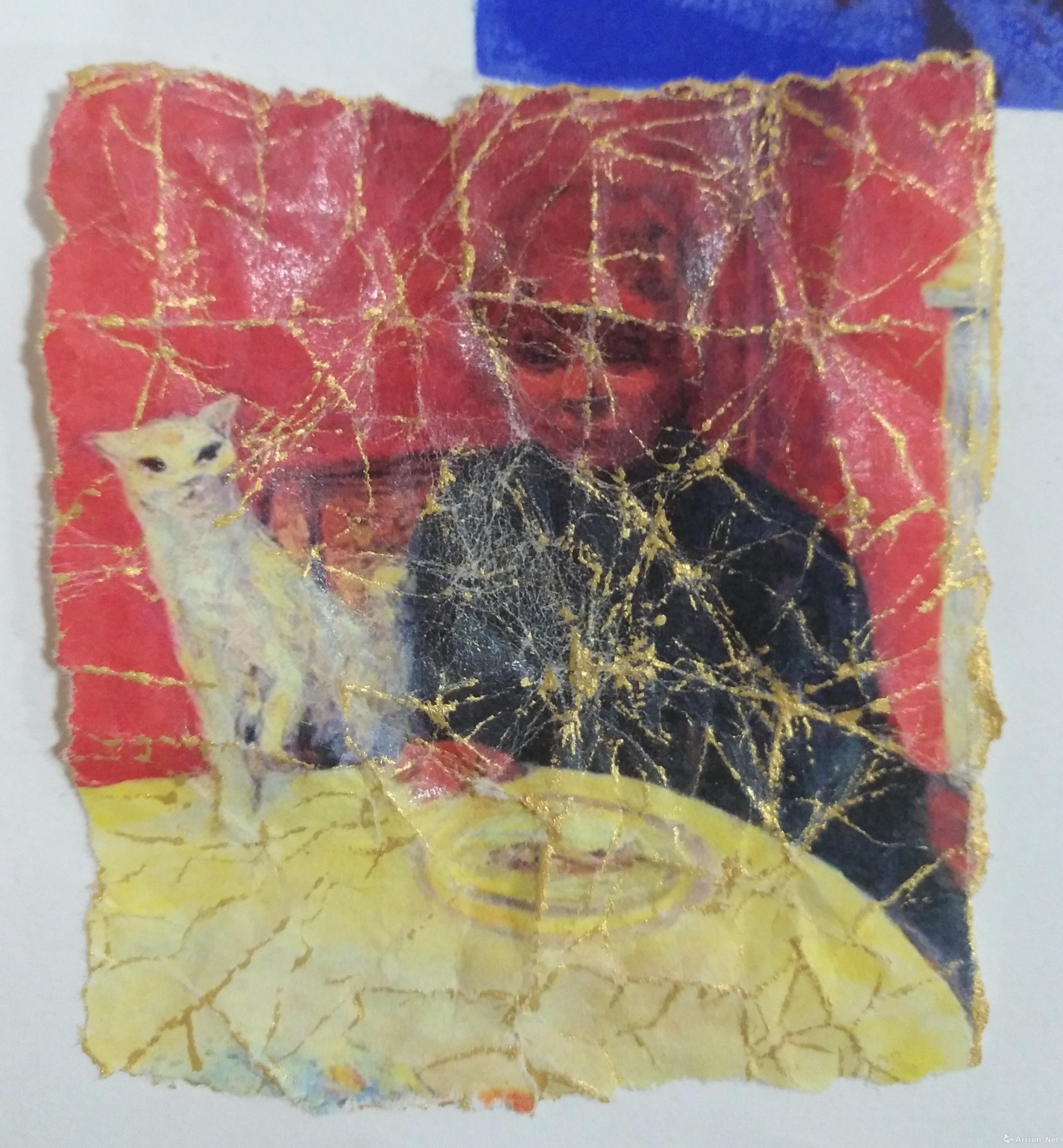 《博纳尔的解构》  王立亚 10x10cm  2017年  丝网版画综合材料