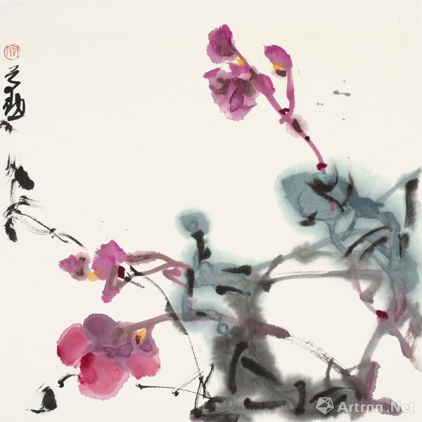 《花鸟3》  寇元勋 43x43cm 2017年 中国画