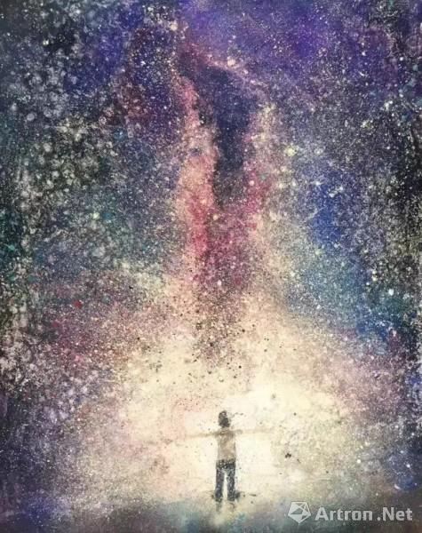 《拥抱星空》  郑超 80x100cm 2016年