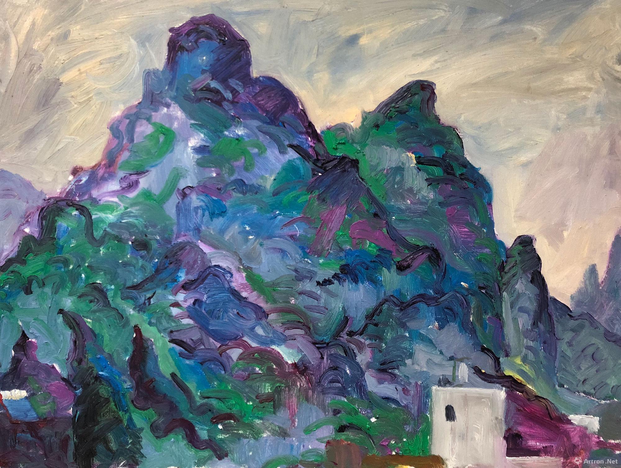 《晚风》  肖明 80x50cm 2018年 布面油画