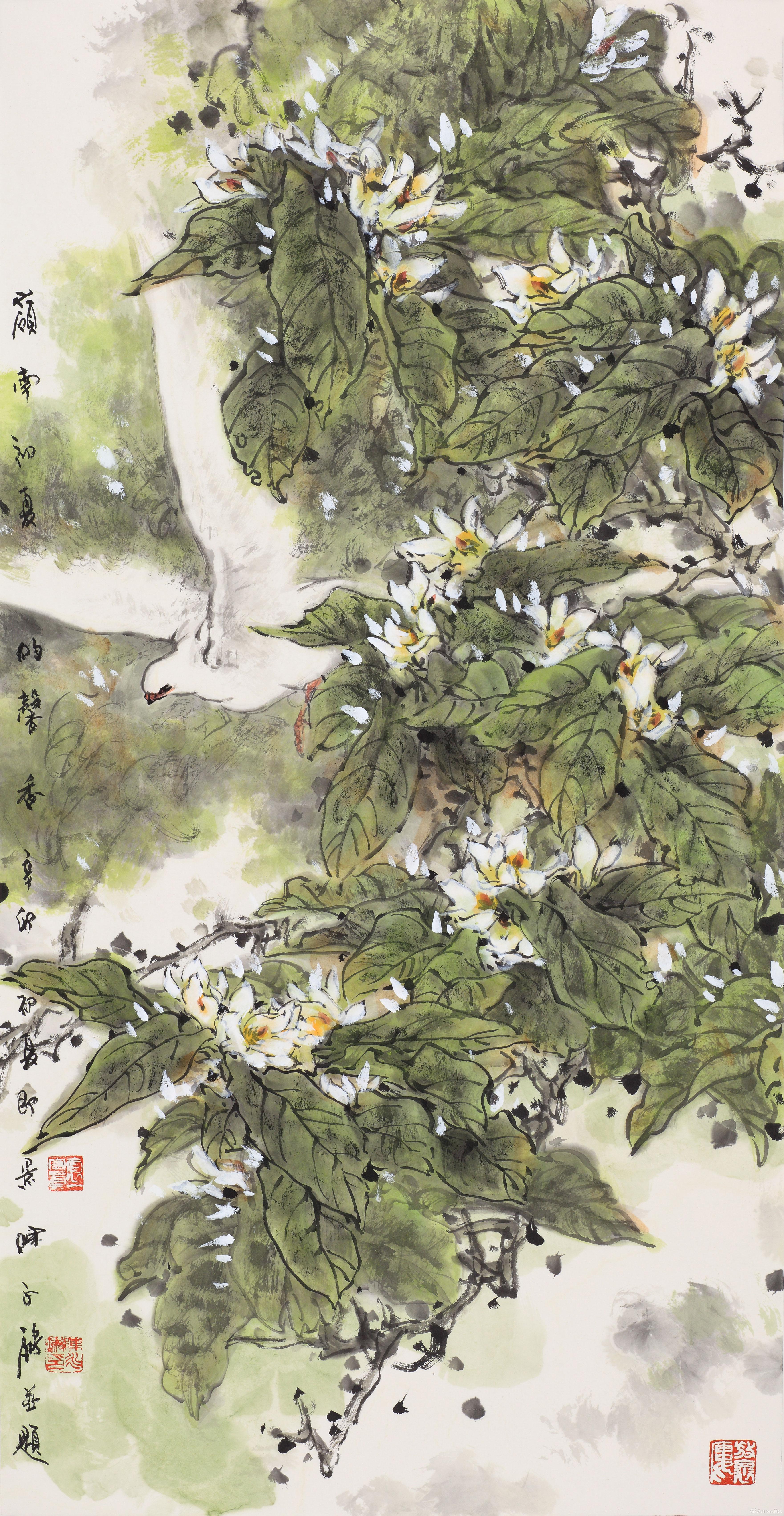 《岭南初夏的馨香》  陈永锵 138x68cm 2011年