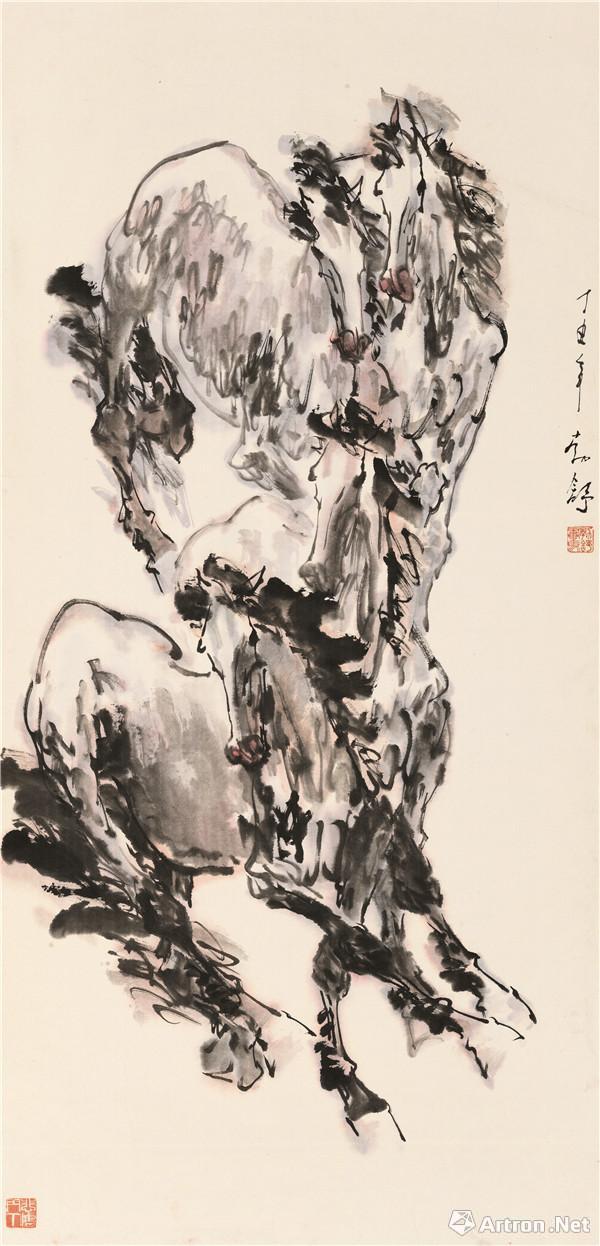 《群马》  刘勃舒 136×66cm 2017年