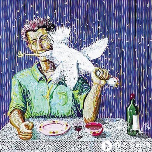 奇特鞋带画被英国皇家博物馆收藏(图)