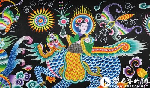 湘西保靖苗画《麒麟送子》荣获金奖_展览评论_雅昌新闻