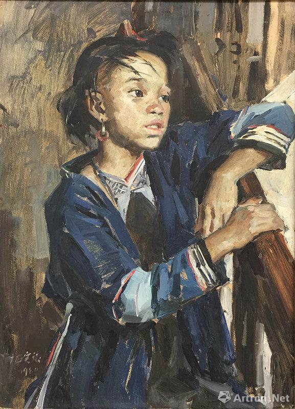 侯一民   《侗族少女》54x39cm