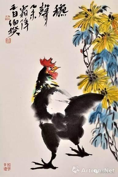 动态伯揆画鸡一